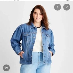 Future Collective Denim Cinched Waist Jean Jacket